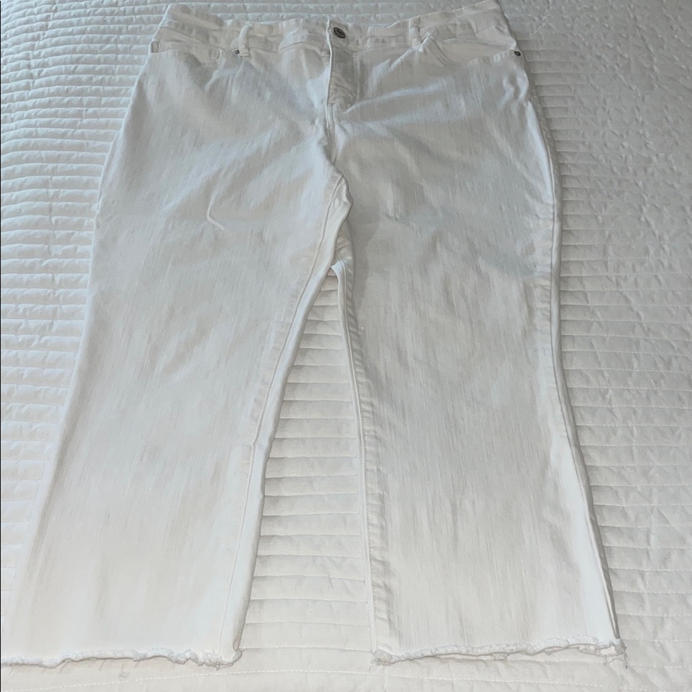 Vintage America White Straight Leg Jeans